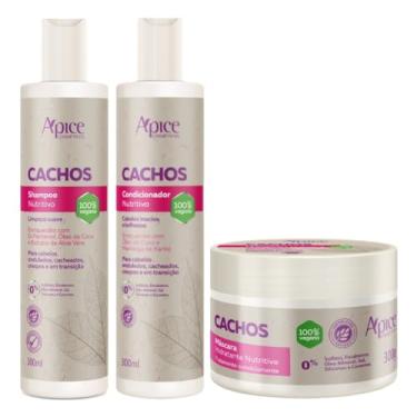 Imagem de Kit Apse Cachos Shampoo + Condicionador + Mascara Hidratante Capilar 300ml