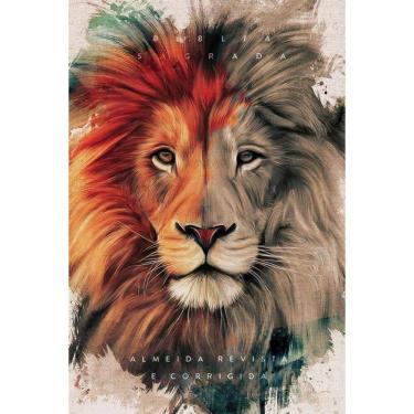 Imagem de Bíblia Arc 860 Leão Duo Letra Normal Almeida Revista E