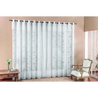 Imagem de Cortina Luna em Renda para Varão 4M Branco