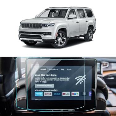Imagem de LANTU 2 peças protetoras de tela de carro para Jeep Grand Cherokee Chrysler Pacifica Jeep Wagoneer 2022 2023 2023 2024, acessórios para assento traseiro, TV, DVD, protetor de tela sensível ao toque,
