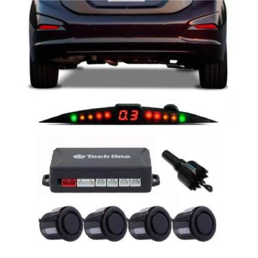 Imagem de Sensor Estacionamento Ré Preto Com Visor Slim Cruze 2010/23 - Tech One