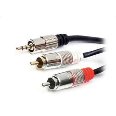 Imagem de Cabo plug p2st x 2 plug rca profissional 3 metros star cable 101.1.18