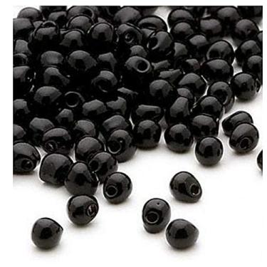 Imagem de Miyuki Miyuki Contas de vidro de sementes de lágrima gotas 4 x 3,4 mm 15 gramas (preto)