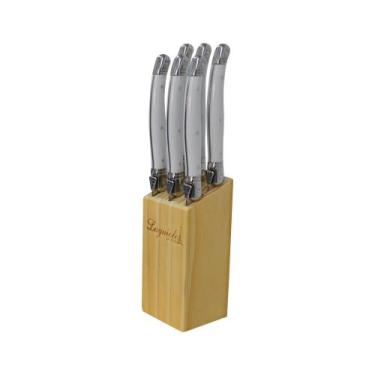 Imagem de Conjunto Facas de Mesa Luxo Cabo Branco - Laguiole - Importado