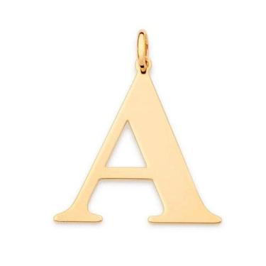 Imagem de Pingente  banhado ouro 3x 24k 18k e 22k  feminino letra rommanel grand