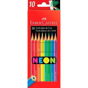 Imagem de Lápis de cor Ecolápis Faber-Castell 10 Cores Neon