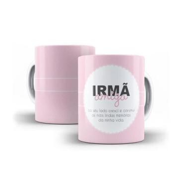 Imagem de Caneca Porcelana Irmã Amiga Presente Dia do Irmão - Villa Caneca