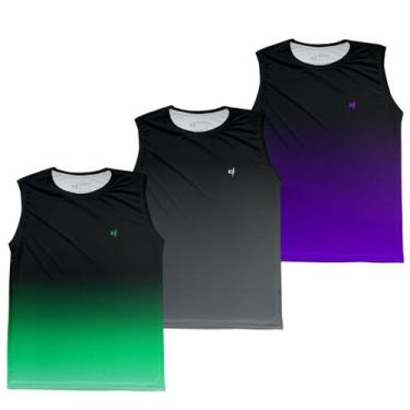 Imagem de Kit 3 Regata Beach Tennis Masculina Dry Camiseta Ante odor termica Pro