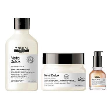 Imagem de LOréal Professionnel Metal Detox Kit  Shampoo + Máscara + Óleo Concent