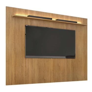 Imagem de Painel Curitiba Sem Nicho 224cm para TV até 75 Polegadas Valdemoveis Cinamomo