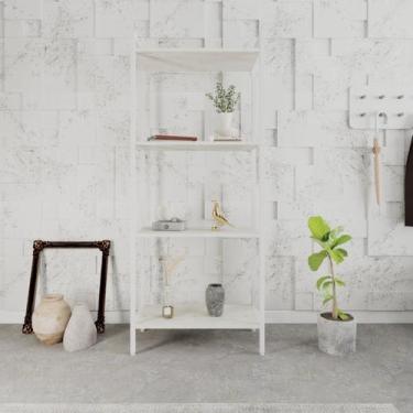 Imagem de Estante para Livros Industrial Aço Multiuso 4 Prateleiras 146cmx60cm A