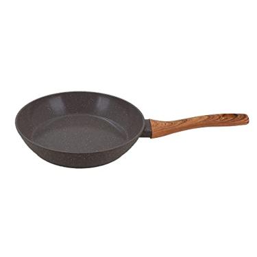 Imagem de Mimo Style Frigideira Linha Cook - Estrutura em Alumínio Revestida em Cerâmica, Fundo de Indução. Cabo Soft-Touch, Não Esquenta. Funciona em Fogão a Gás, Elétrico e Indução (Grafito - Cinza, 26cm)