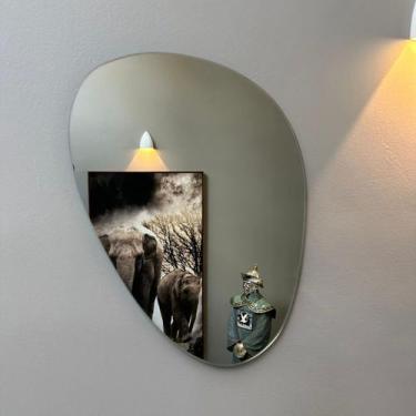 Imagem de Espelho Orgânico Grande Decorativo 51x35cm Casa Moderna - V.A Decor