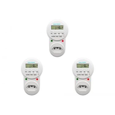Imagem de Kit C/3 - Timer Digital Qualitronix Bivolt Qtd01, Bivolt