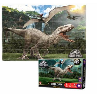 Imagem de Quebra Cabeça Jurassic World Dinossauro Indominus Rex 100 Pç - Mimo, V