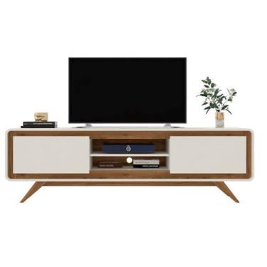 Imagem de Rack bancada retrô Chanel 1.80m + 2 portas Nature Off white provençal 