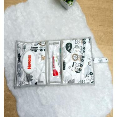 Imagem de Porta Fraldas Lenço Pomada Bebe Menino Estampas Portátil - DW Confecçõ