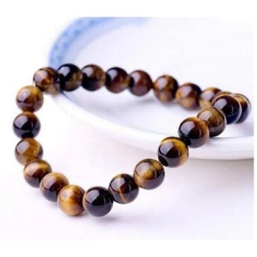 Imagem de Pulseira De Pedras Naturais Olho De Tigre 8mm - IMPORTADO