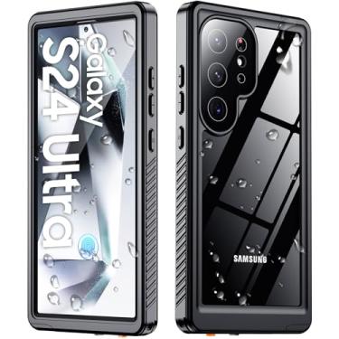 Imagem de SPIDERCASE Projetada para Samsung Galaxy S24 Ultra à prova d'água, embutida [protetor de tela + lente da câmera] [IP68 debaixo d'água] Capa de telefone de proteção total resistente à prova de choque e