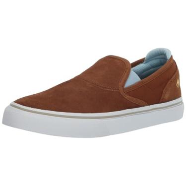 Imagem de Emerica Wino G6 Slip-On – O melhor slip-on disponível, fácil acesso ao skate, construção reforçada, sensação acolchoada, uso diário 2025, Marrom/azul, 38