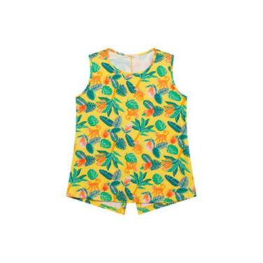 Imagem de Regata Infantil Menina Em Cotton, Detalhes Nas Costas - Amarelo - Tupi