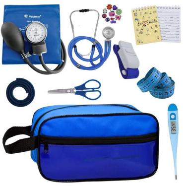 Imagem de Kit Academico Enfermagem Esfigmomanometro Aparelho de Pressao Estetosc