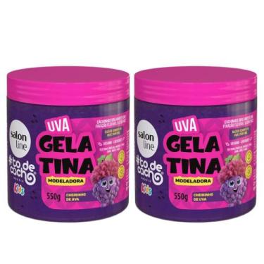 Imagem de Kit Gelatina Modeladora Salon Line Kids Uva 550g Com 2