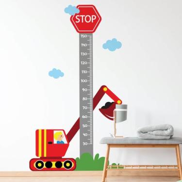 Imagem de Adesivo de Parede Infantil Régua Carros na Cidade - Quartinhos