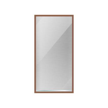 Imagem de Espelho decorativo retangular 20x40 cm com borda em couro - NOVA ALIAN