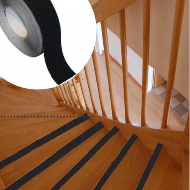 Imagem de Fita Antiderrapante Rampa Escada Piso 50mm X 5mts Preto - CASA NISSI D
