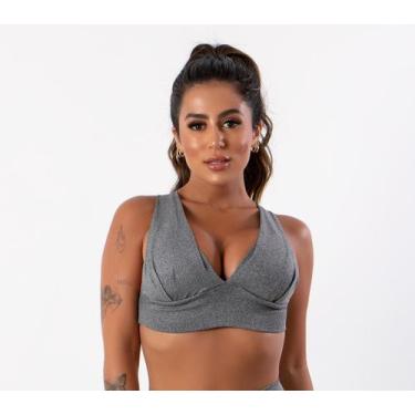 Imagem de Top Com Bojo Cruzado Nas Costas Feminino Academia Fitness - blees, Cin