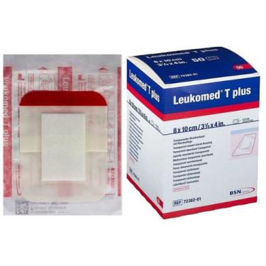 Imagem de 4 Curativos Medicinal Protege Pele Bactérias Vírus Aid 8x10 - LEUKOPLA