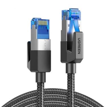 Imagem de Cabo de Rede Cat8 F/FTP Rj45 Ethernet 1 M Preto Macho/Macho Velocidade Transferência até 40Gbps Conexão Plug and Play Cabo LAN Blindagem Interna MPOWER