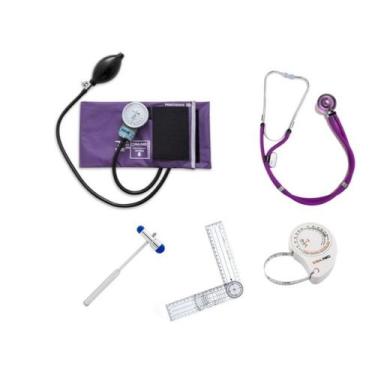 Imagem de Kit De Fisioterapia Com Martelo Buck Preto - P.A.MED - P.A. MED, Lilás