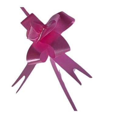 Imagem de laço fácil c/ filete ouro 12mmx20cm pacote c/100 unidades - ydh, rosa