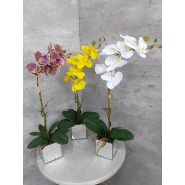 Imagem de Arranjo orquídea toque real  ( valor individual) - Fabricação própria 
