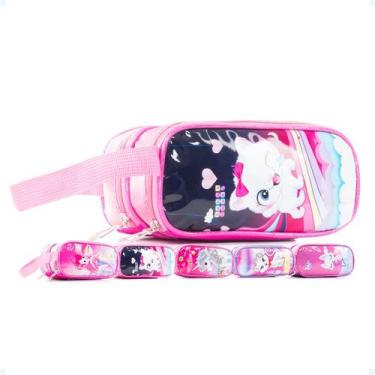 Imagem de Estojo Box Organizador Escolar Bolsinha De Lápis Infantil - Hxt, Gato 