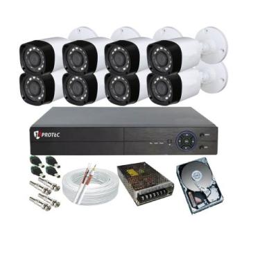 Imagem de Kit 8 Câmeras Segurança Monitore Sua Casa Celular 24 Horas - Protec