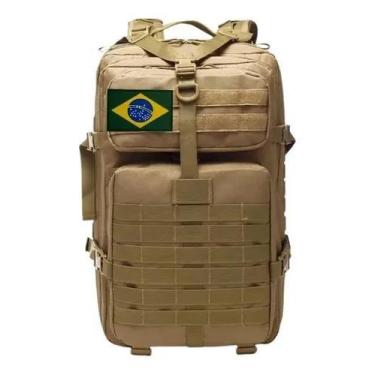 Imagem de Mochila Grande Para Curso Militar Camping  50 Litros + Patch Aleatório
