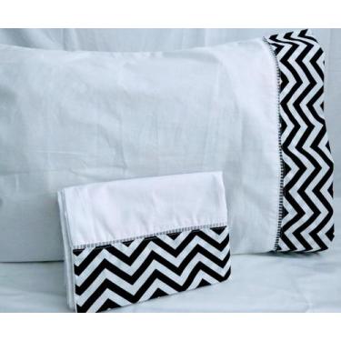 Imagem de 2 Fronhas King 90x50 100% Algodão 200 Fios Ponto Palito Chevron - MIGU