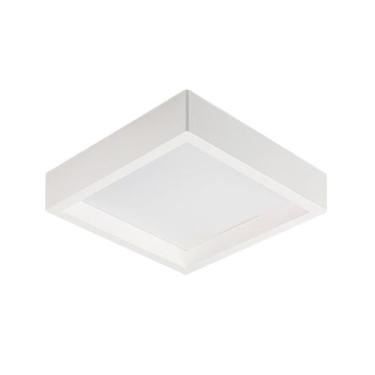 Imagem de Plafon Led Kais Quadrado Recuado 24w Nordecor, Branco, 3000K