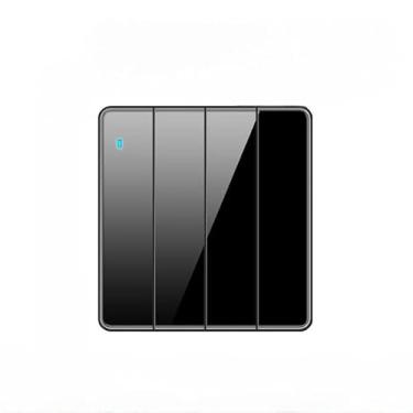 Imagem de INTERRUPTOR TECLA NA COR PRETA PARA ILUMINAÇÃO, TENSÃO DE TRABALHO DE 110V A 220V, CORRENTE MÁXIMA DE 10AMP. (4 TECLAS COM 2 PARALELOS)