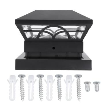 Imagem de Luz de Poste de Cerca Movida a Energia Solar Externa Luz de Tampa de Poste Solar, Painéis de Silício Monocristalino, Longa Vida, Amplas Aplicações, Contas de LED à Prova de água
