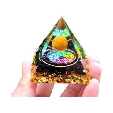 Imagem de Pirâmide de Orgonite Ametista - Reiki, Cura e Equilíbrio dos Chakras, 