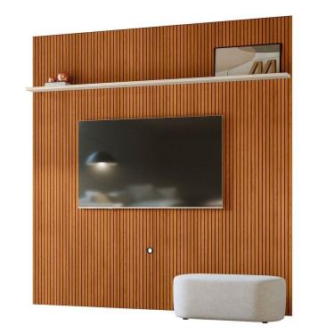 Imagem de Painel 2,40m para Tvs até 75 Pol New Guapore Cinamomo/Off White
