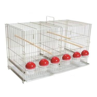 Imagem de Gaiola para canario 6 comedouros ref 20 - Ideal Pet