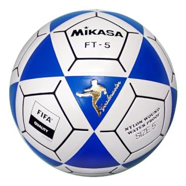 Imagem de Mikasa Bola de futebol FT5A-B-BK Goal Master, azul/branca, tamanho 5