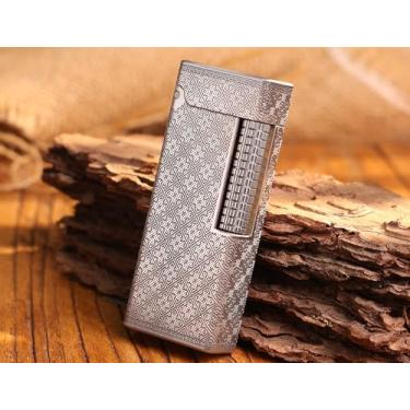 Imagem de WDMART - Isqueiro mecânico de aço inoxidável de grau alimentício • Isqueiro de óleo de chama macia retrô • Isqueiros de querosene de chama aberta e fresca, abertura de tampa com um clique • Modelo: