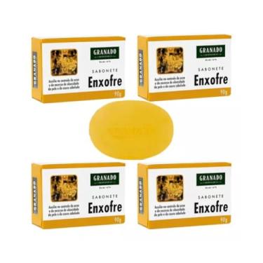 Imagem de Kit C/4 Sabonetes Em Barra 90g Enxofre Para Acne Granado