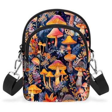 Imagem de opshksog Bolsa transversal pequena para celular feminina com alça ajustável bolsa de ombro bolsa carteira de viagem, Amarelo, Moda casual